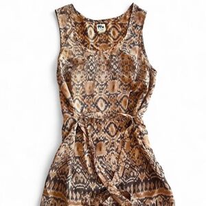 Lucky Brand John Robshaw boho 100% Silk Dress - XS
